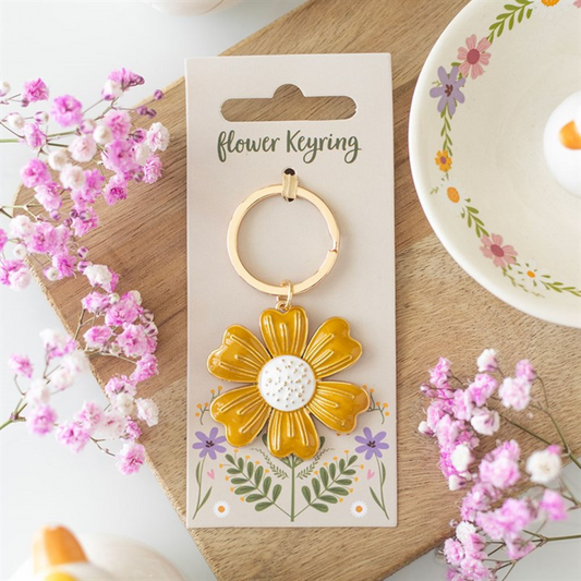 Yellow Daisy Keyring N/A