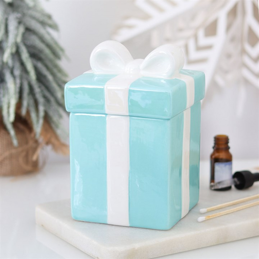 Blue Christmas Present Oil Burner