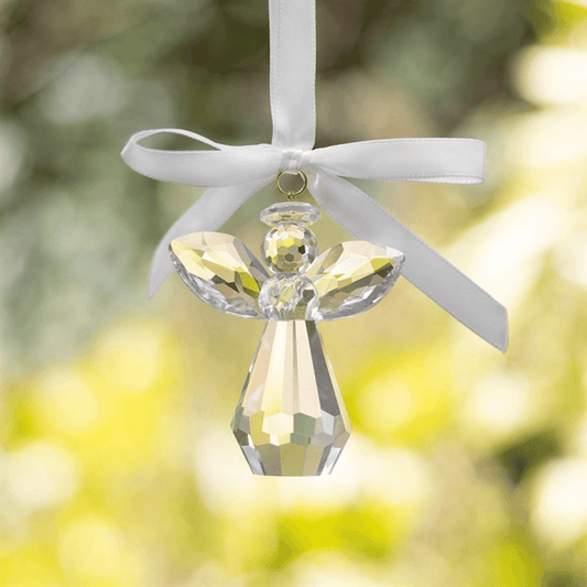 Remember an Angel Faceted Glass Hanging Decoration