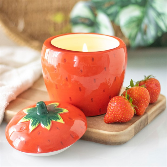 Strawberry Shaped Candle Jar N/A