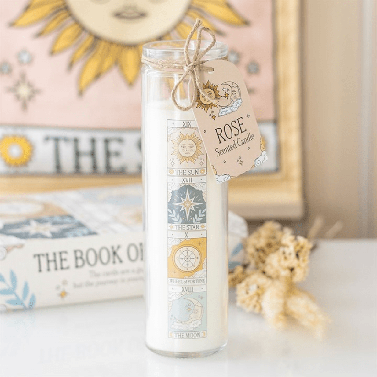 Vintage Tarot Rose Tube Candle N/A