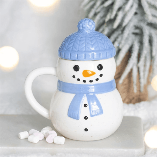 Winter Snowman Lidded Mug