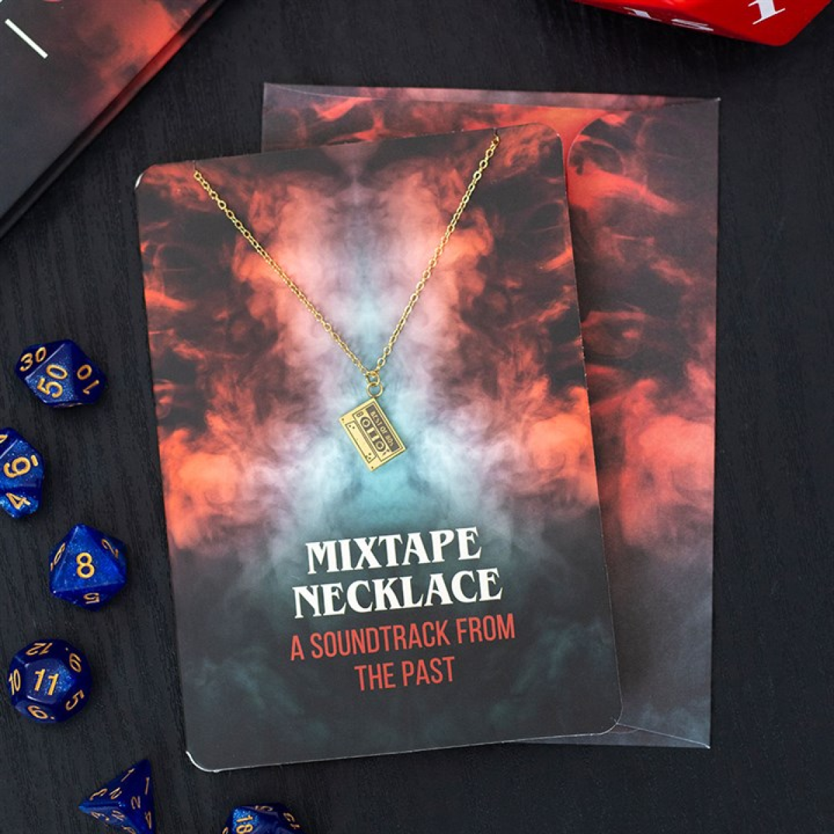 Mixtape Necklace on Greeting Card N/A