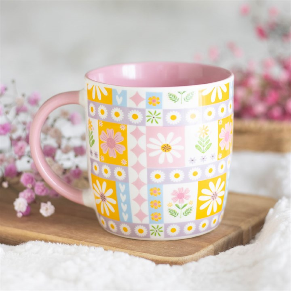 Floral Patchwork Print Mug N/A