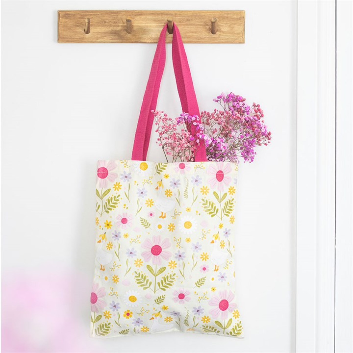 Daisy & Duck Print Tote Bag N/A