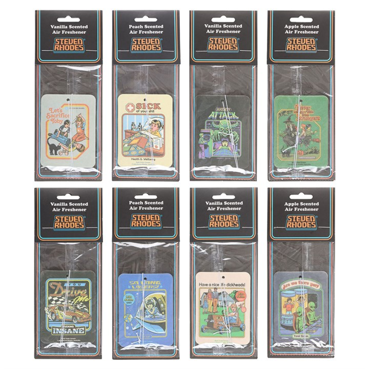 Set of 8 Air Fresheners by Steven Rhodes N/A