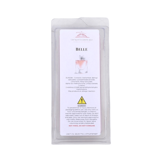 Belle 50g Wax Melt Snap Bar with floral scent, suitable for tealight and electric wax burners.