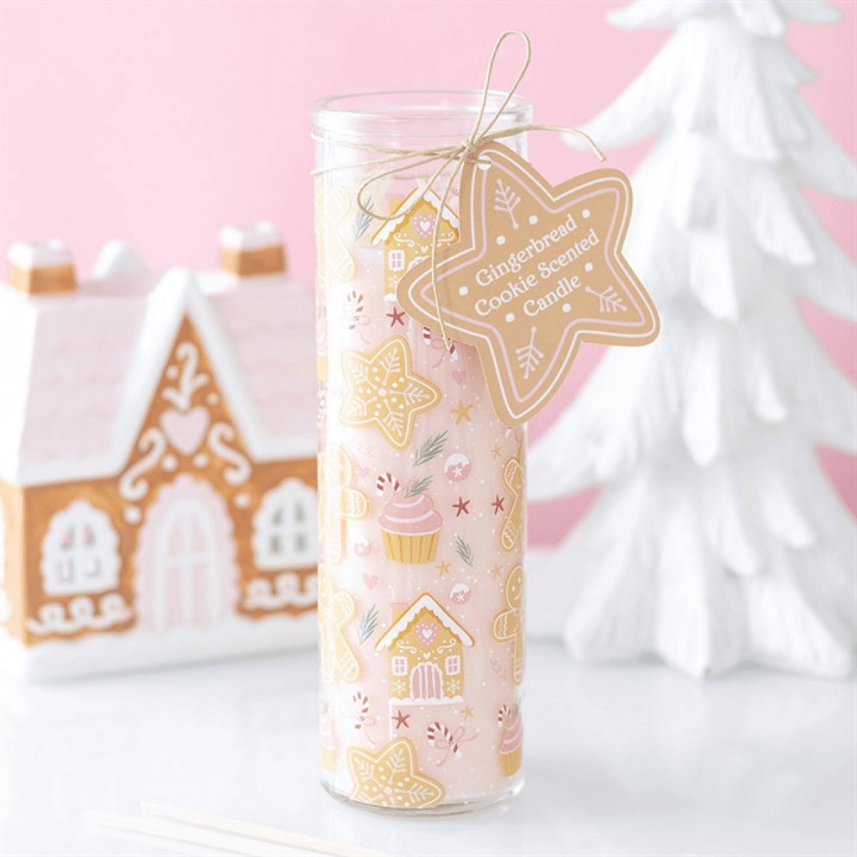 Gingerbread Cookie Tube Candle