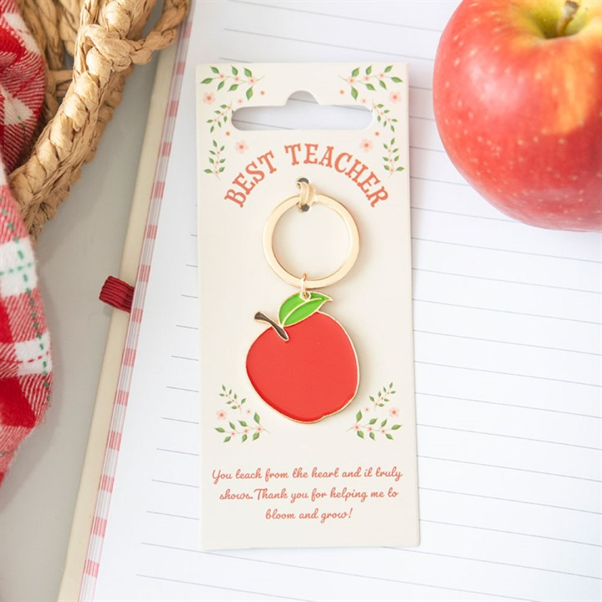 Best Teacher Apple Keyring N/A