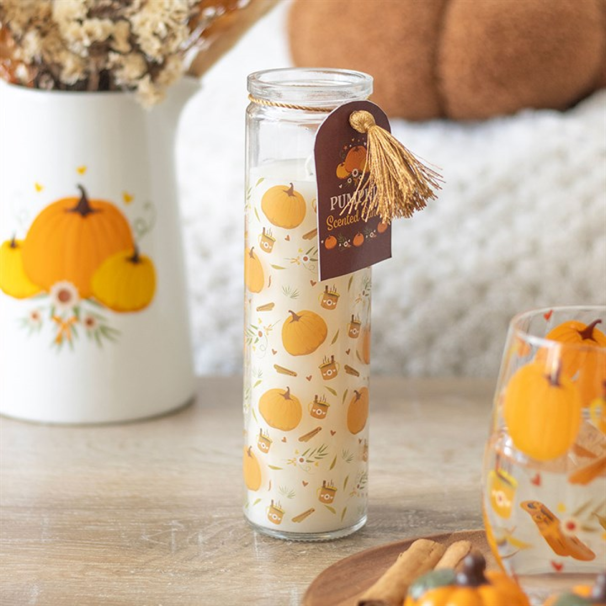 Pumpkin Print Tube Candle N/A