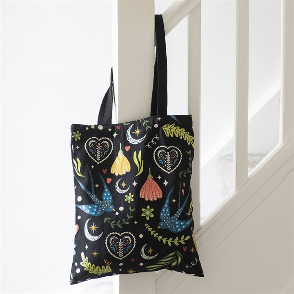Midnight Bloom Polycotton Tote Bag N/A