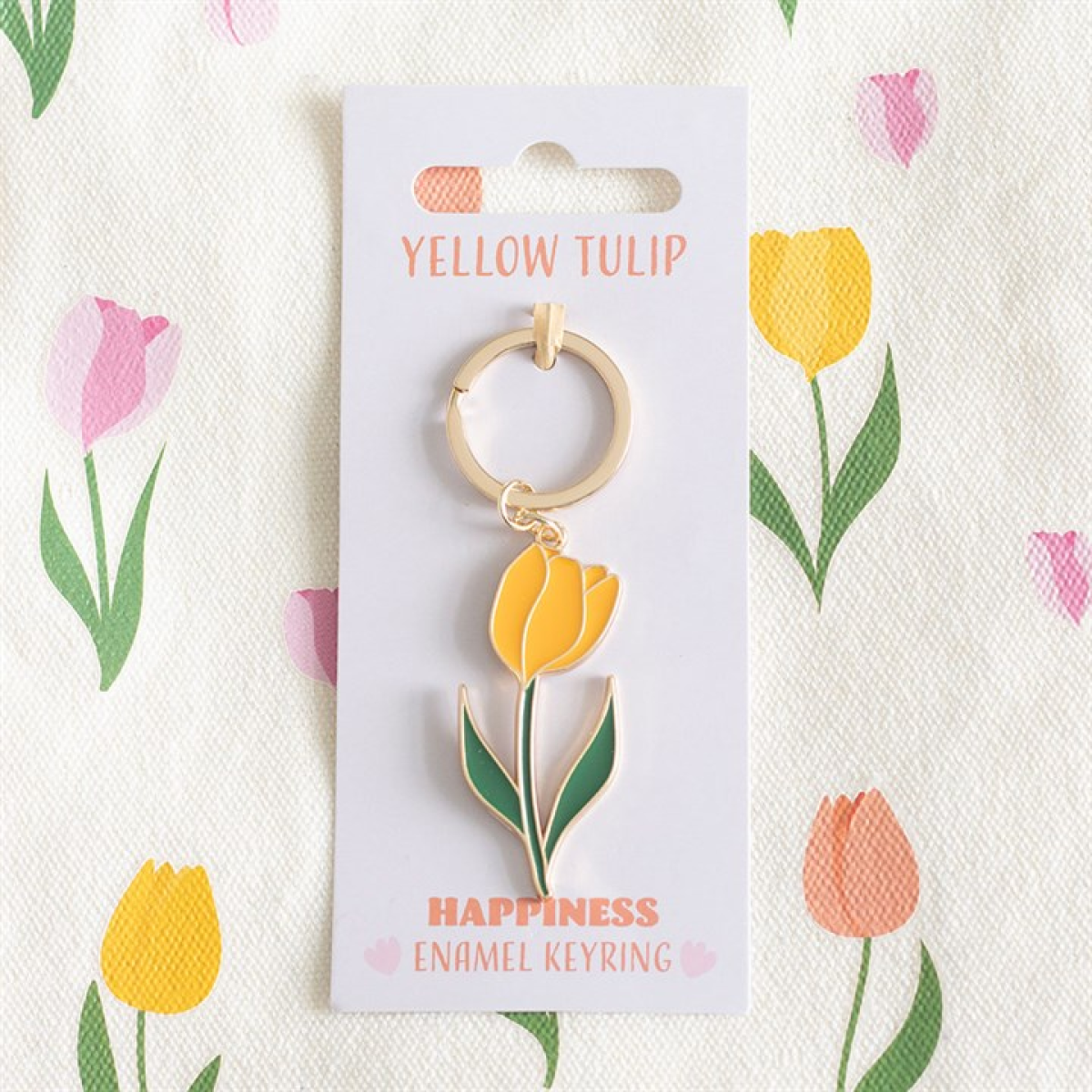 Yellow Tulip Keyring N/A