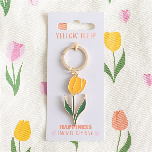 Yellow Tulip Keyring N/A