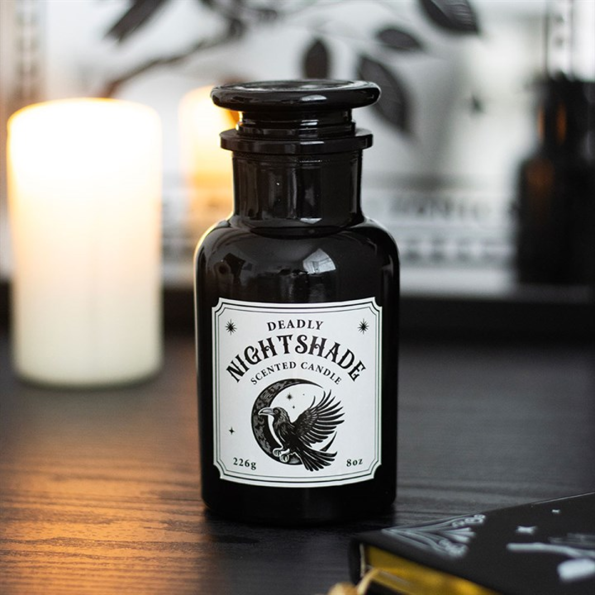 Mystic Raven Deadly Nightshade Apothecary Candle N/A
