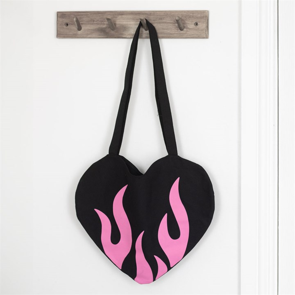 Burning Heart Satin Tote Bag N/A