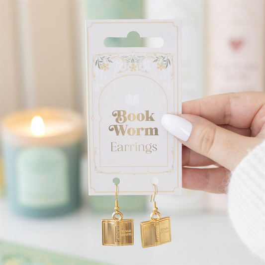 Book Worm Earrings N/A
