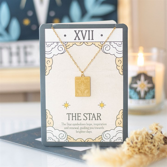 The Star Vintage Tarot Necklace on Greeting Card N/A