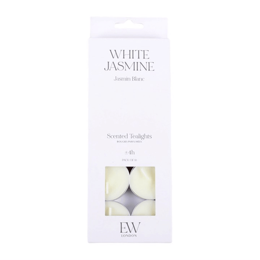Pack of 10 White Jasmine Scented Tealights