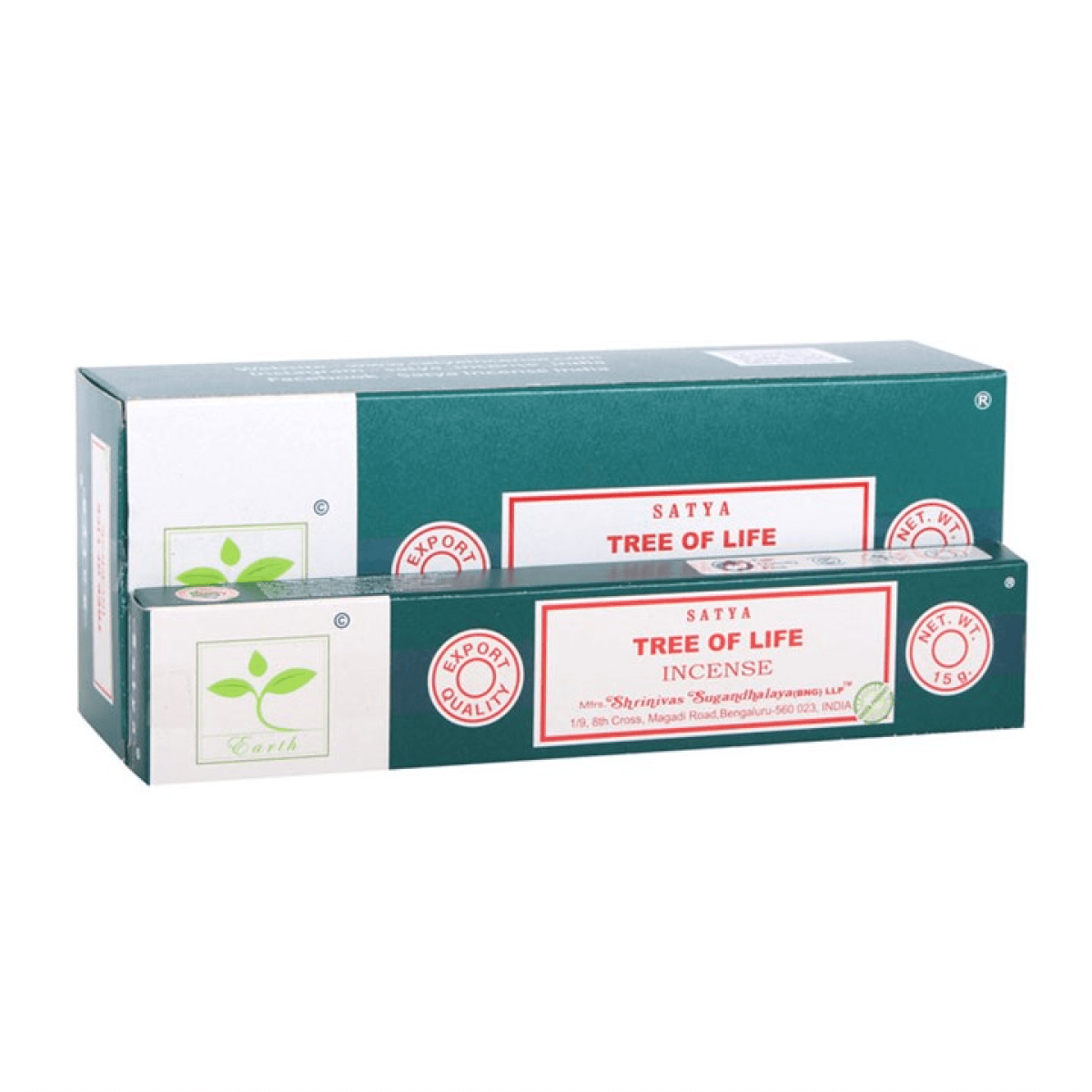 Box of Satya Tree of Life incense on a white background