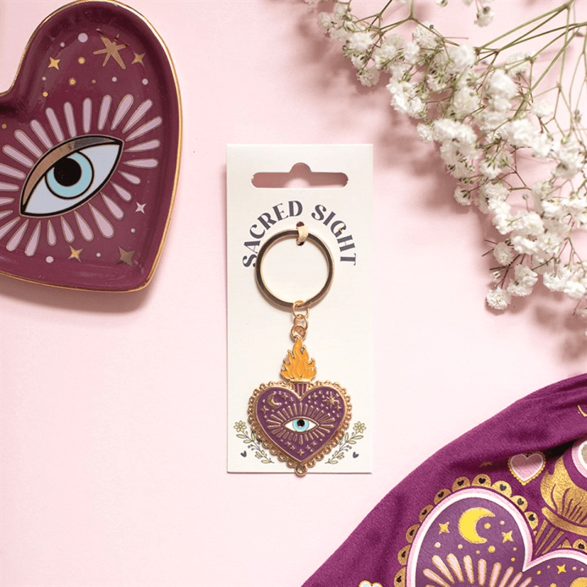 Sacred Sight Heart Keyring