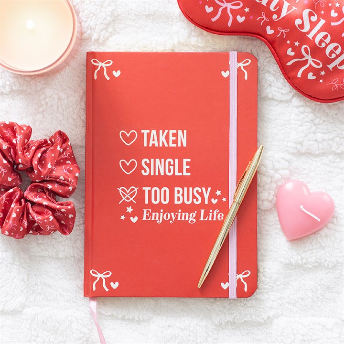 Single, Taken, Too Busy Enjoying Life A5 Notebook N/A