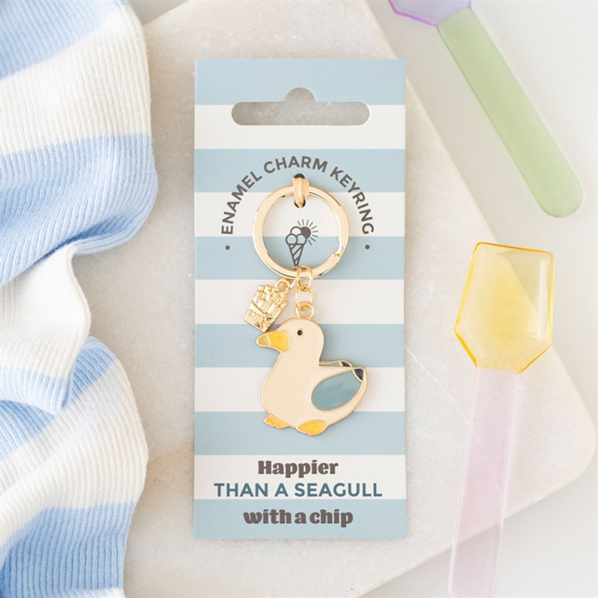 Seagull and Chips Keyring N/A