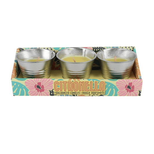 Set of 3 Citronella Bucket Candles