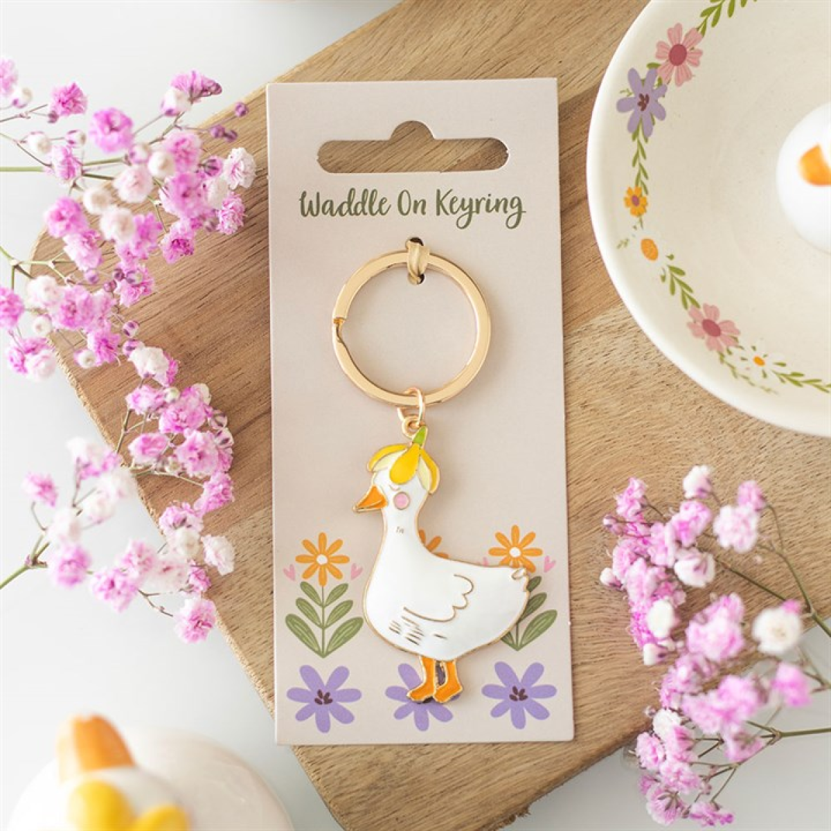 Waddle On Duck Keyring N/A