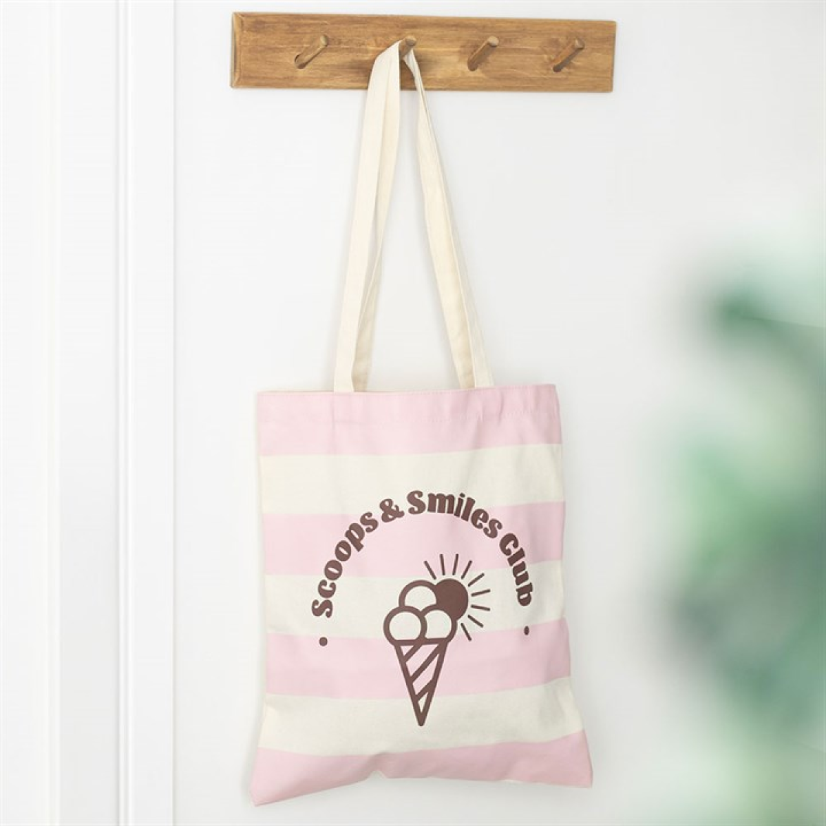 Pink Scoops & Smiles Club Polycotton Tote Bag N/A
