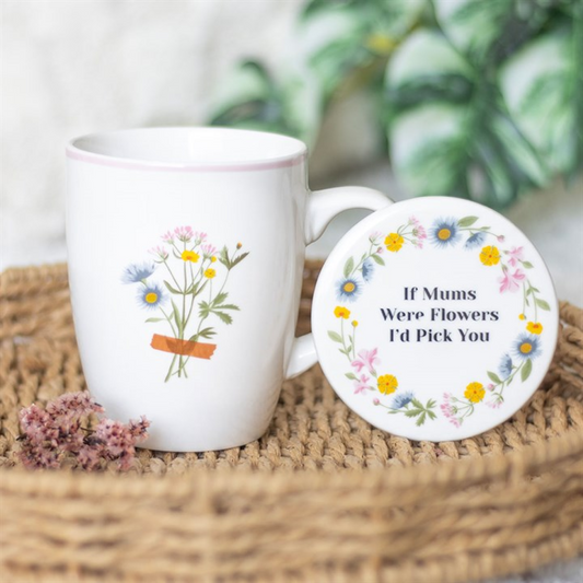 If Mums Were Flowers Floral Mug & Coaster Set N/A