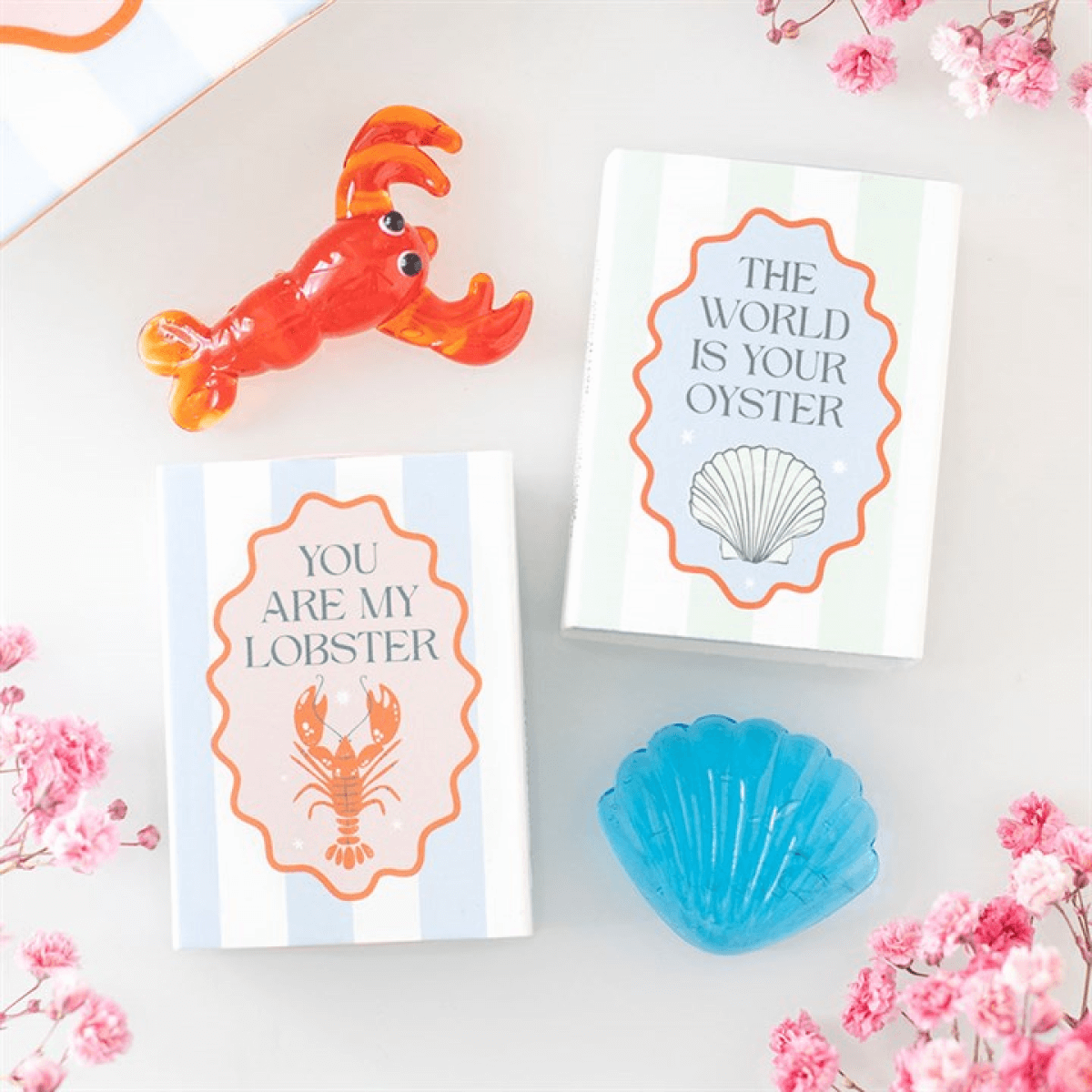 Set of 24 High Tide Nautical Glass Token Gifts in Display