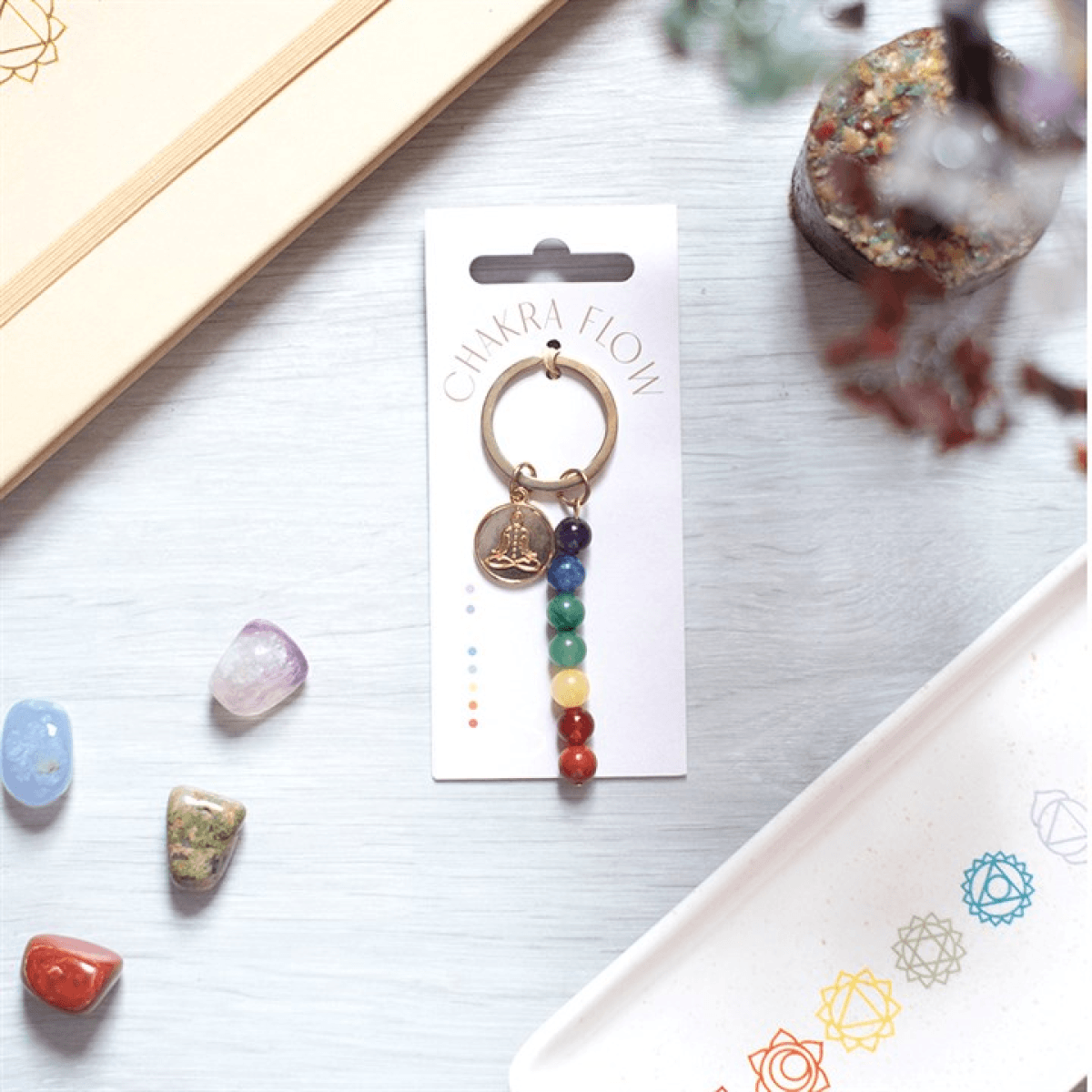 Chakra Flow Beaded Keyring