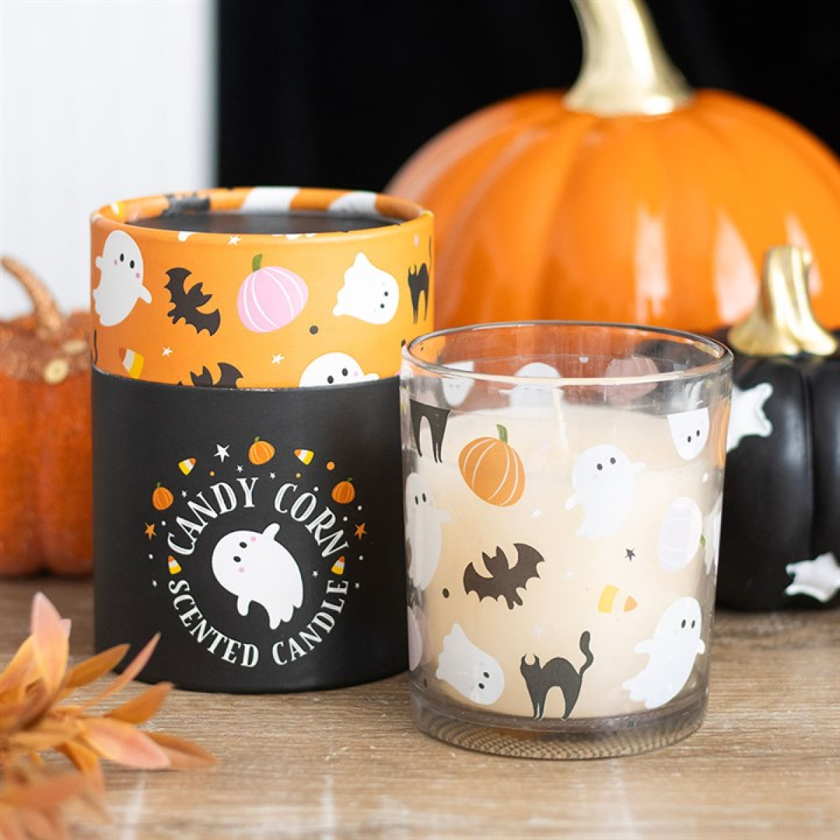 Sweet and Spooky Candy Corn Candle N/A