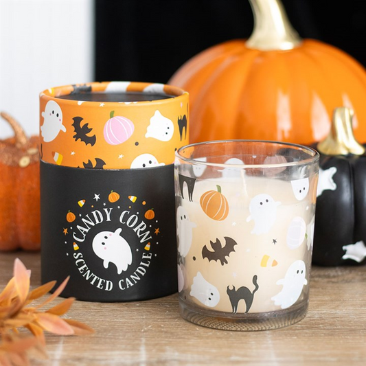 Sweet and Spooky Candy Corn Candle N/A