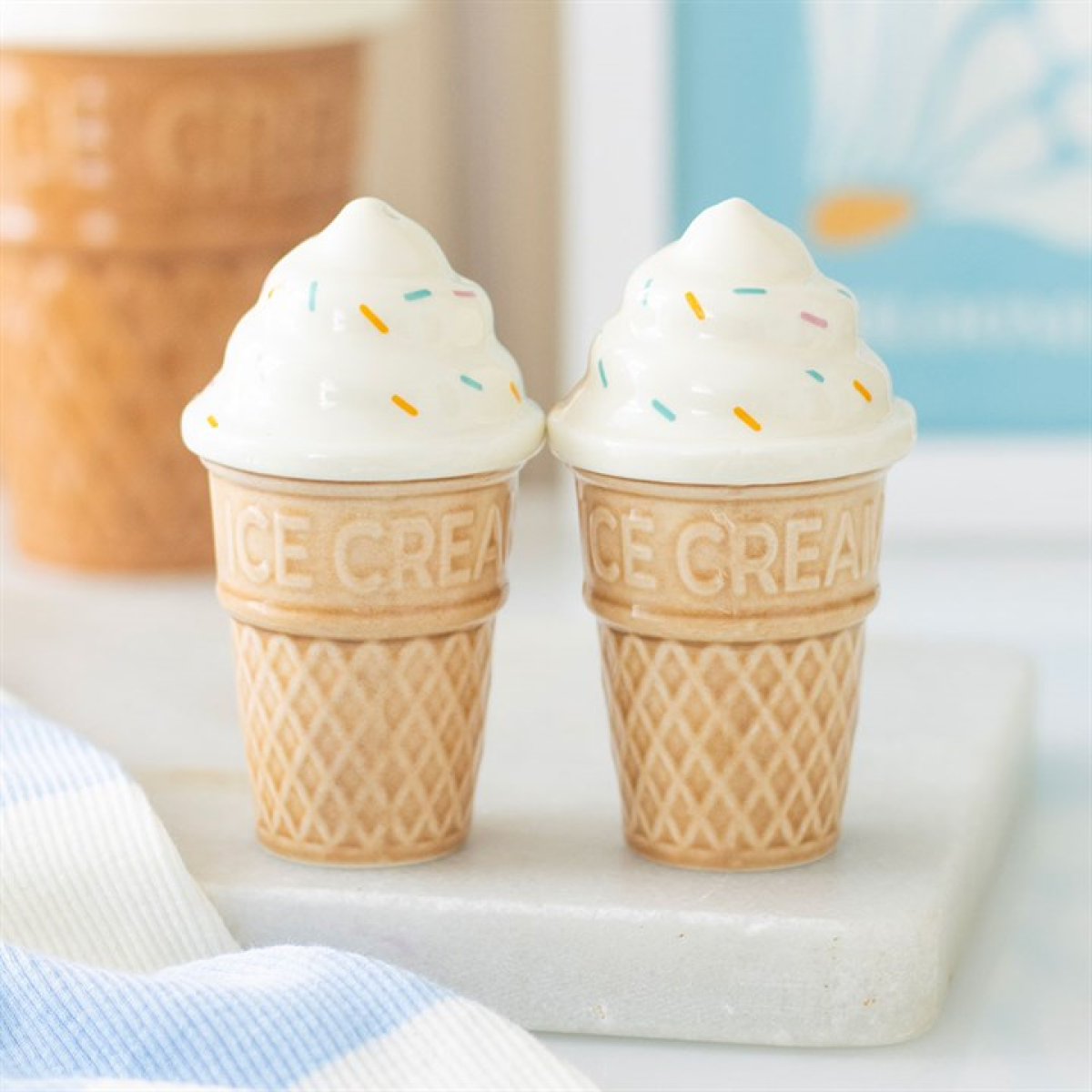 Ice Cream Cone Salt and Pepper Shakers N/A