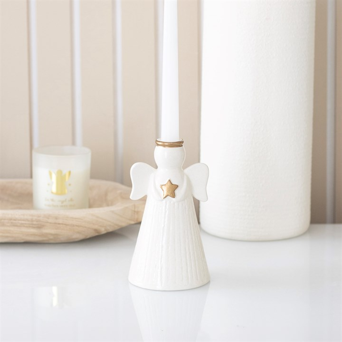 Star Angel Taper Candle Holder