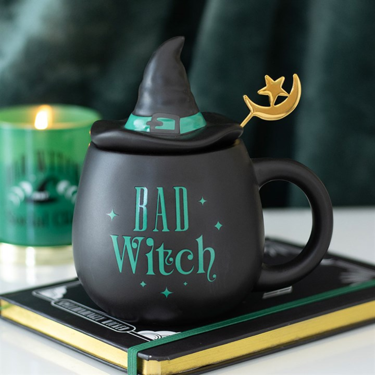 Bad Witch Lidded Mug with Spoon N/A
