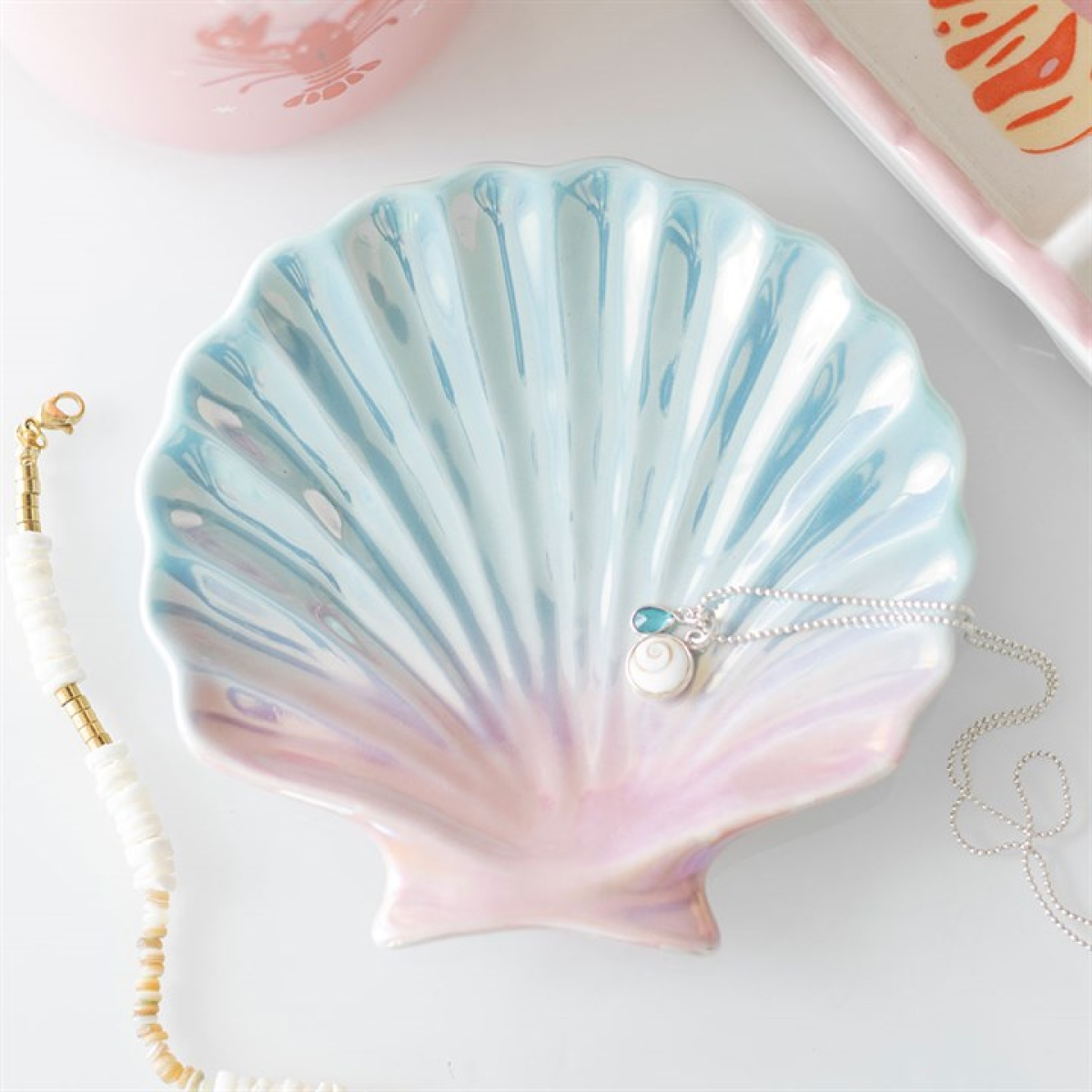 Iridescent Shell Trinket Dish N/A