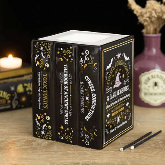 Witch's Apothecary Book Shaped Oil Burner and Wax Warmer