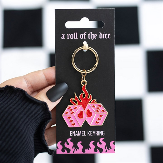 Flaming Dice Keyring N/A