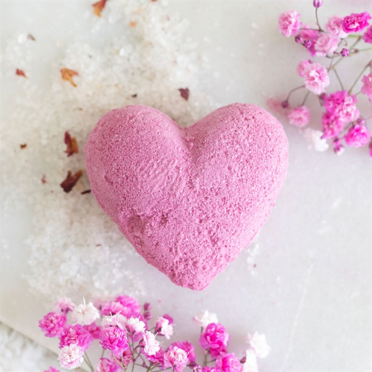 Love Yourself Heart-Shaped Cherry Bath Bomb N/A