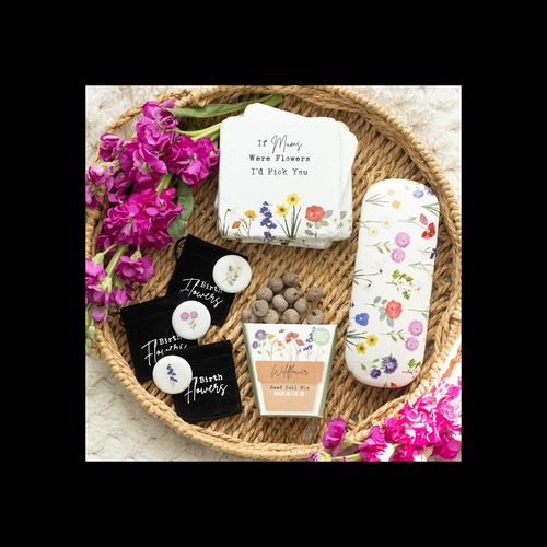 Set of 24 Wildflower Coasters-Sociodigi