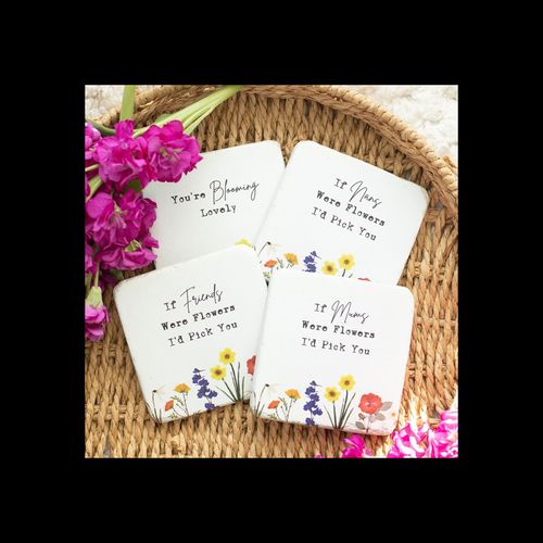 Set of 24 Wildflower Coasters-Sociodigi